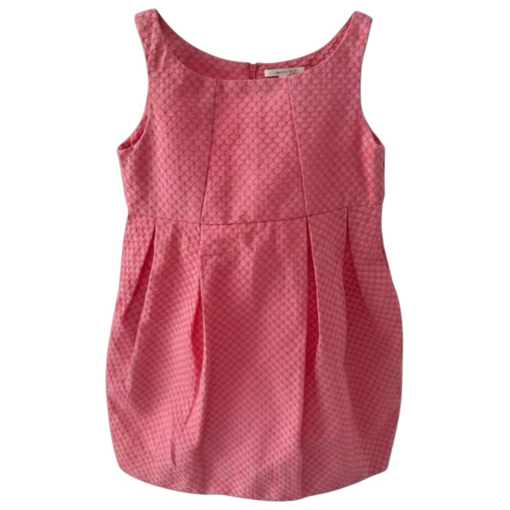Zara Kids Textured Pink Jacquard Dress 2–3Y 98cm Bow Back Made in Spain